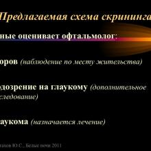 Астахов Ю.С. Ранняя диагностика глаукомы. Доклад. Белые ночи-2011, 01 июня 2011г., Санкт-Петербург, Россия. Astakhov YS Early diagnosis of glaucoma. Академия глаукомы, Academy Glaucoma. Клуб знатоков. Офтальмологический портал Орган зрения www.organum-visus.com