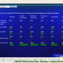 Academy of Glaucoma. WGD-2010. World Glaucoma Day 2010. Голосование в России.